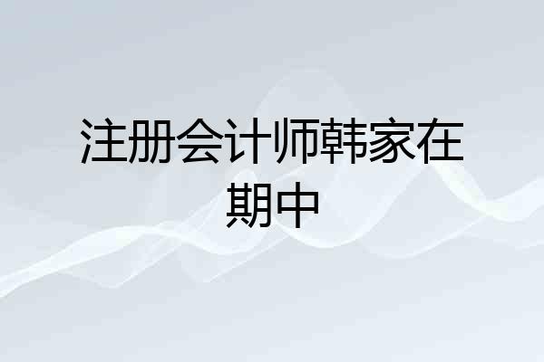注册会计师韩家在期中
