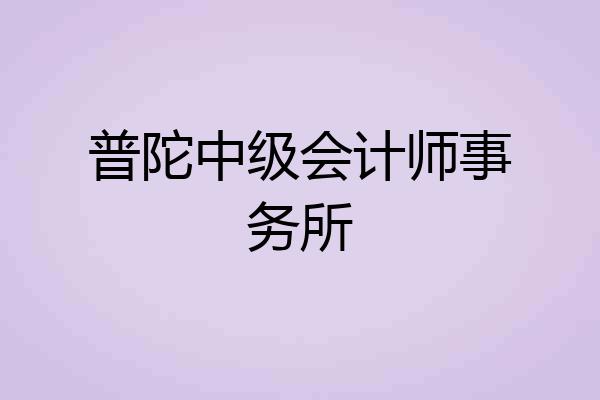 普陀中级会计师事务所