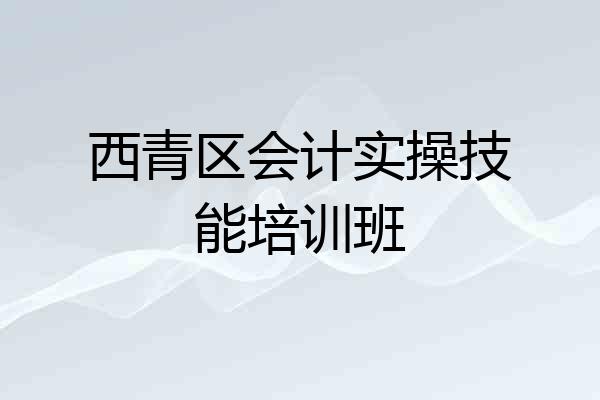 西青区会计实操技能培训班