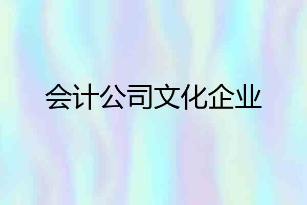 会计公司文化企业