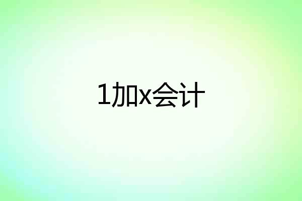 1加x会计
