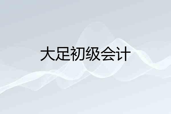大足初级会计