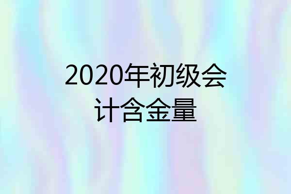 2020年初级会计含金量