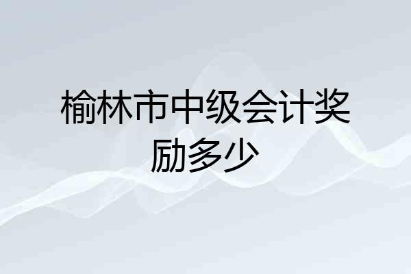 榆林市中级会计奖励多少