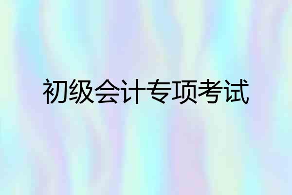 初级会计专项考试