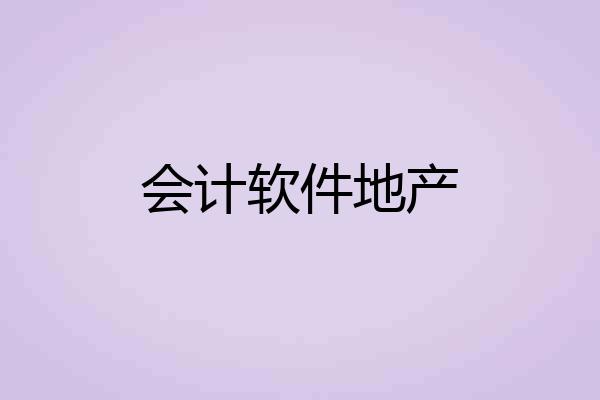 会计软件地产