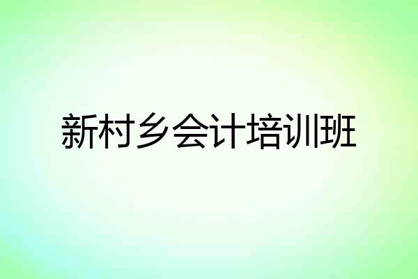 新村乡会计培训班