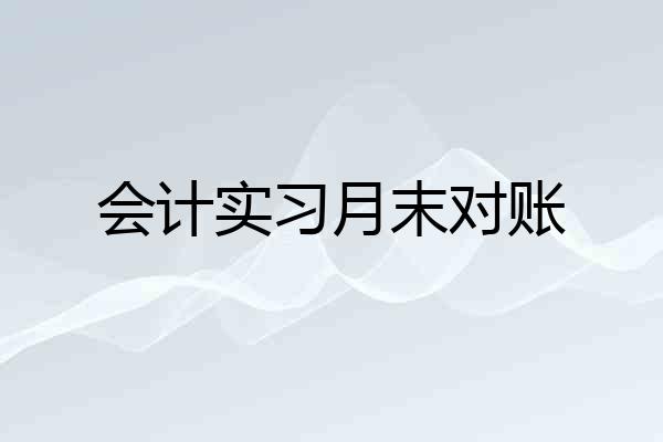 会计实习月末对账