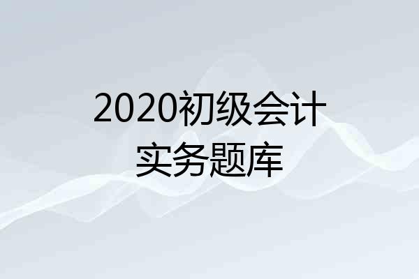 2020初级会计实务题库