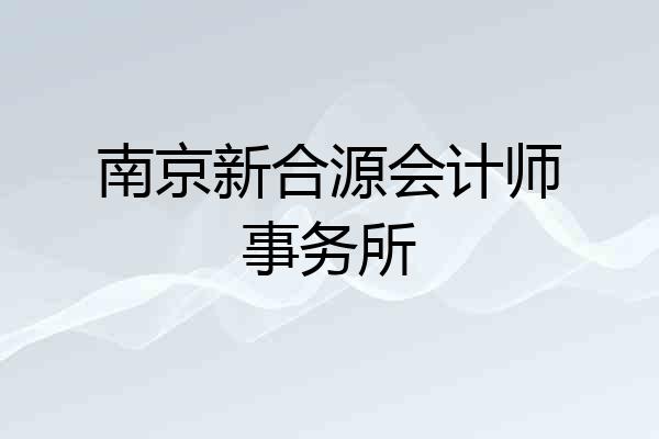 南京新合源会计师事务所