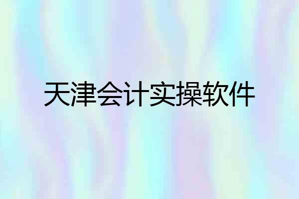 天津会计实操软件