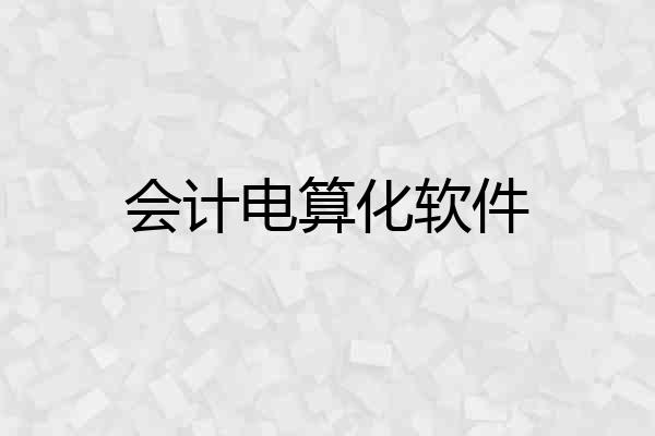 会计电算化软件