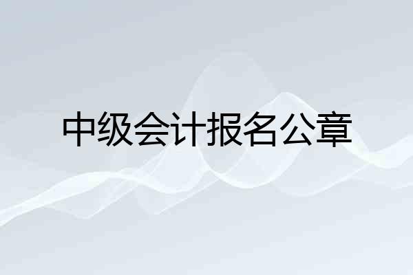 中级会计报名公章
