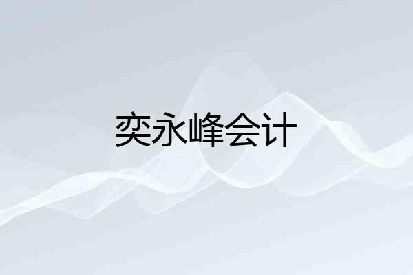 奕永峰会计