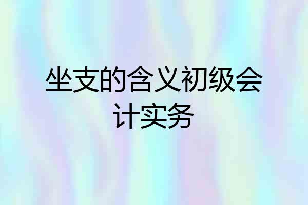 坐支的含义初级会计实务