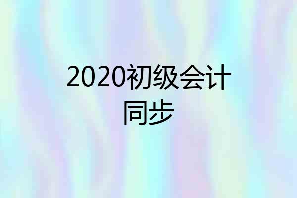 2020初级会计同步