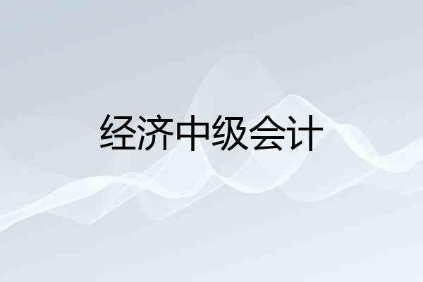经济中级会计