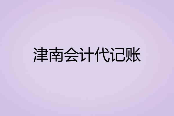 津南会计代记账