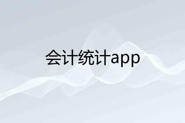 会计统计app