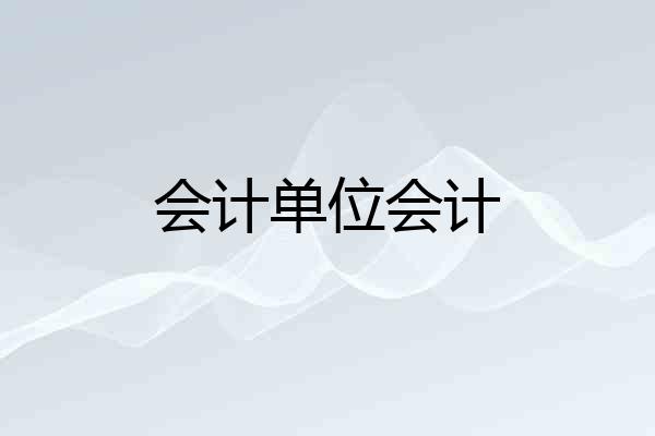 会计单位会计