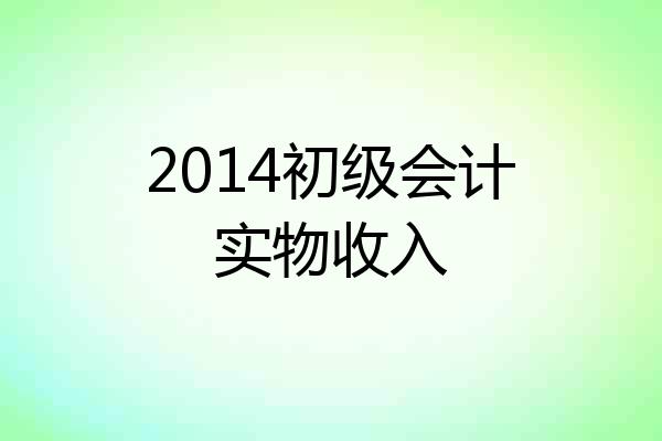 2014初级会计实物收入
