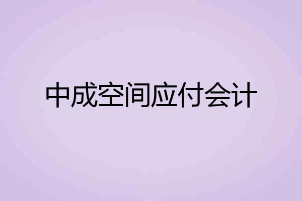 中成空间应付会计