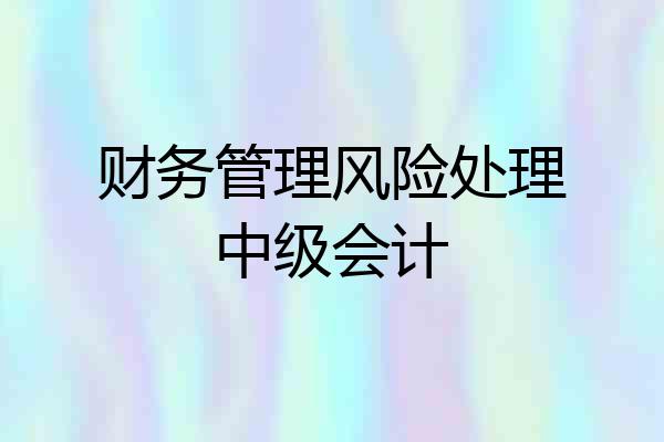 财务管理风险处理中级会计