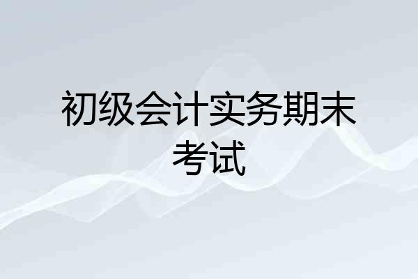 初级会计实务期末考试