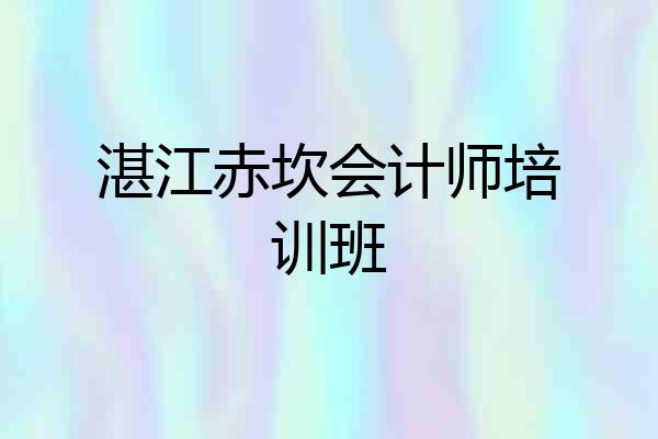 湛江赤坎会计师培训班