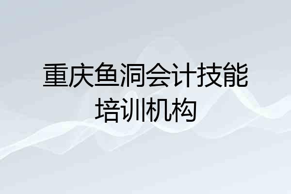 重庆鱼洞会计技能培训机构