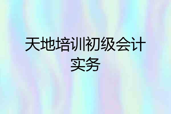 天地培训初级会计实务