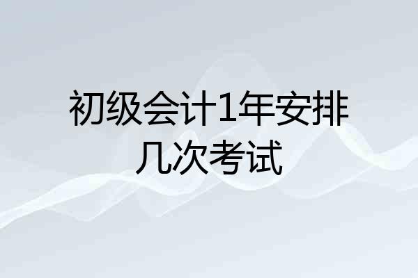 初级会计1年安排几次考试