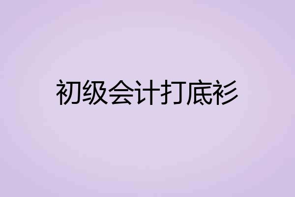 初级会计打底衫