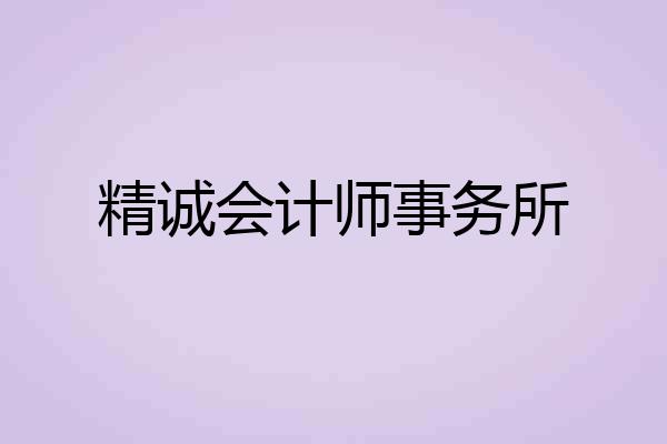 精诚会计师事务所