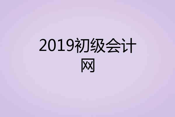 2019初级会计网