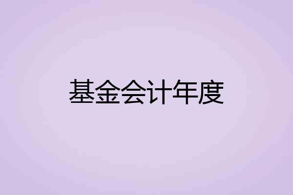 基金会计年度