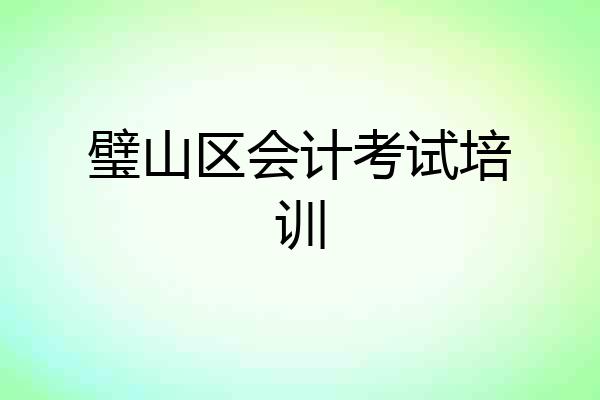 璧山区会计考试培训