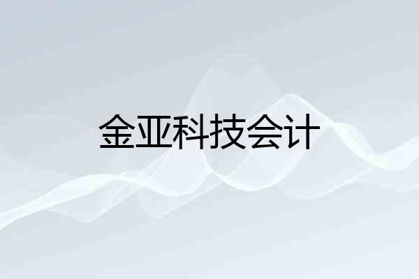 金亚科技会计