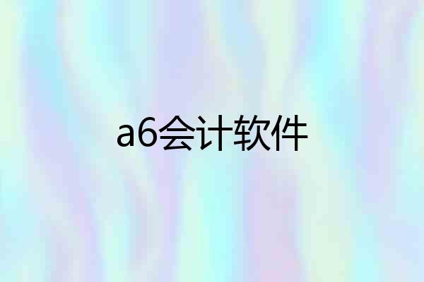 a6会计软件