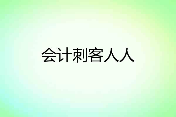 会计刺客人人