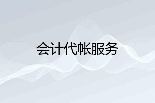 会计代帐服务