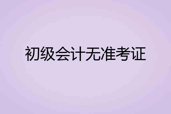 初级会计无准考证