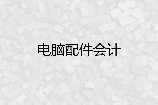 电脑配件会计