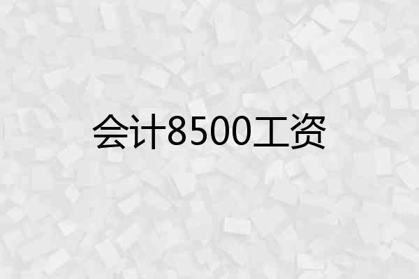 会计8500工资