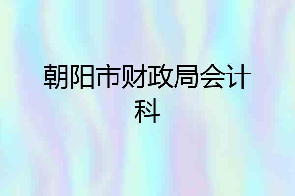 朝阳市财政局会计科