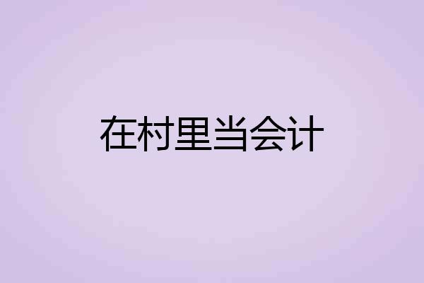 在村里当会计