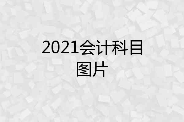 2021会计科目图片