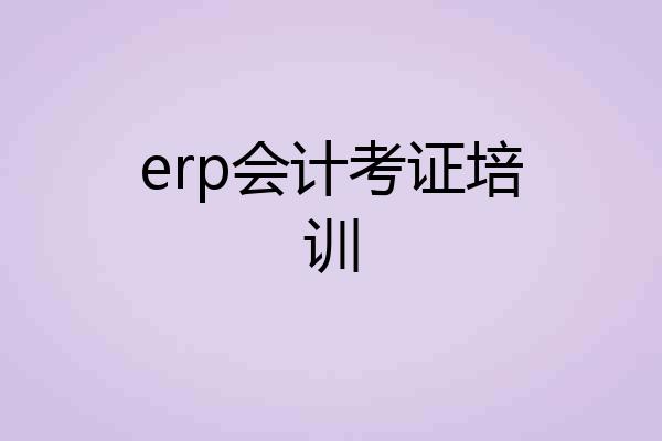 erp会计考证培训