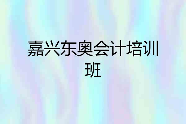 嘉兴东奥会计培训班