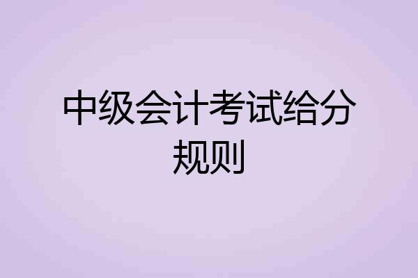 中级会计考试给分规则